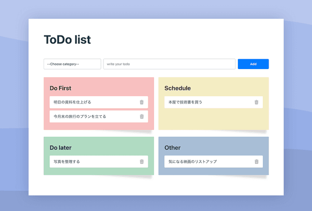 Todo lists app